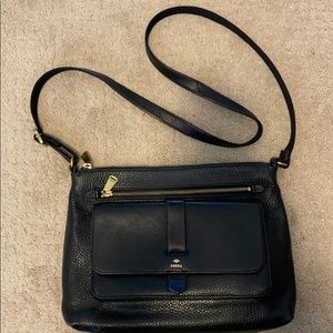 Black Fossil crossbody purse